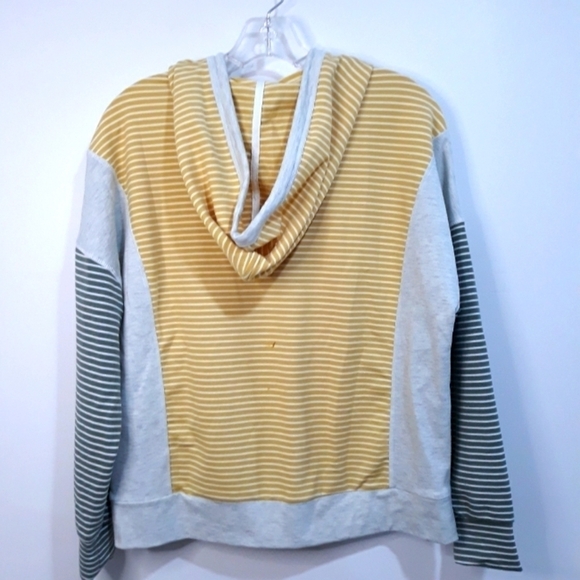 Tribal Striped Long-Sleeve Multicolor Cropped Hoddie Sweatershirt Size small … - Picture 9 of 12